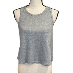 Forever 21 Grey Ribbed Cropped Tank Top